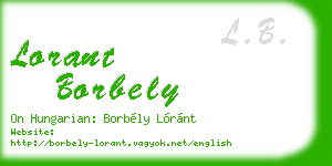 lorant borbely business card